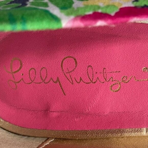 LILLY PULITZER Resort Chic Wedge Mini Getaway Garden Peep Toe Espadrille… - Picture 14 of 16